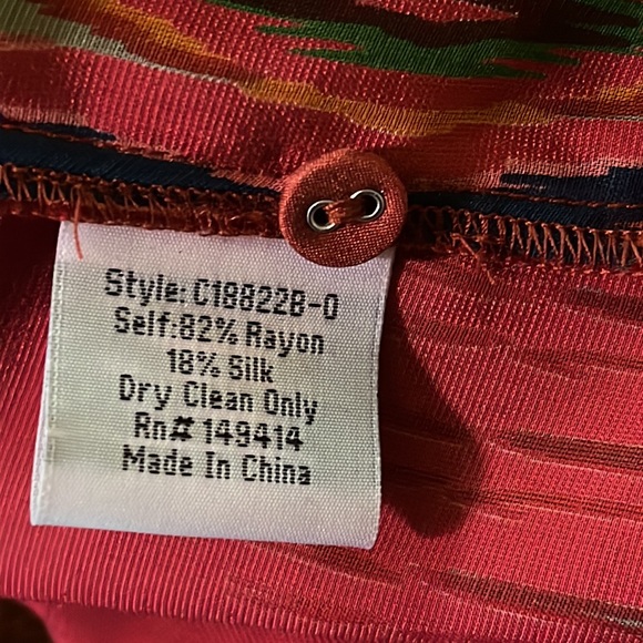 Johnny Was Silk Velvet Feather Burnout Mara Blouse Top Shirt  XXL MSRP $310 New - Picture 13 of 14